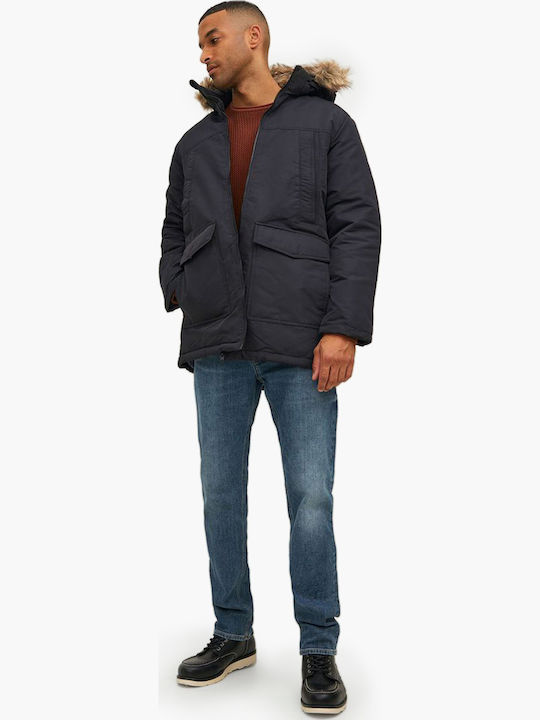Winter Jacke Parka Schwarz