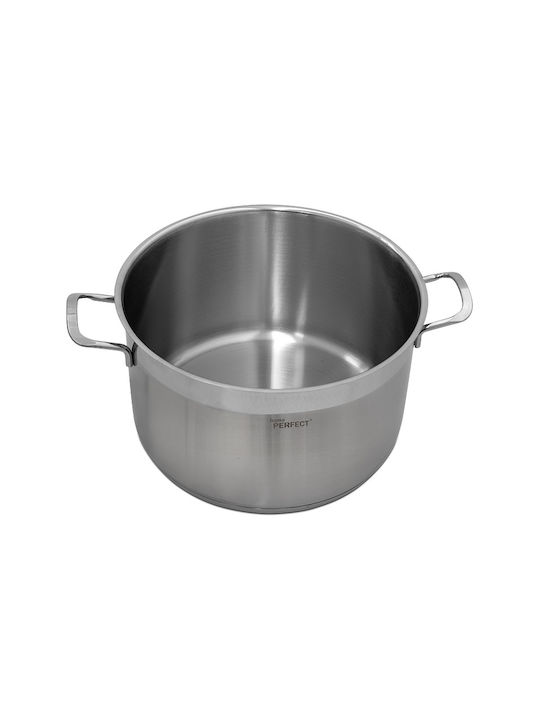 Homeplus Verona Βαθιά Ανοξείδωτη Κατσαρόλα 6.5lt / 24cm