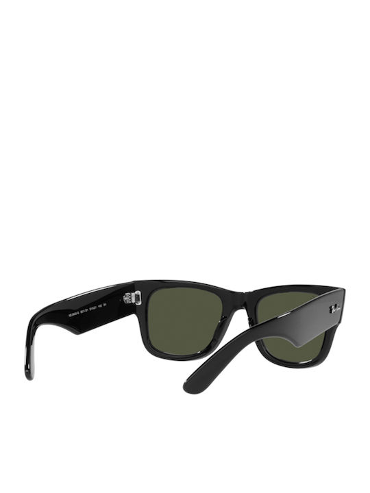 Ray Ban Mega Wayfarer Unisex Ochelari de soare cu Negru Cadru și Verde Lentilă RB0840S 901/31