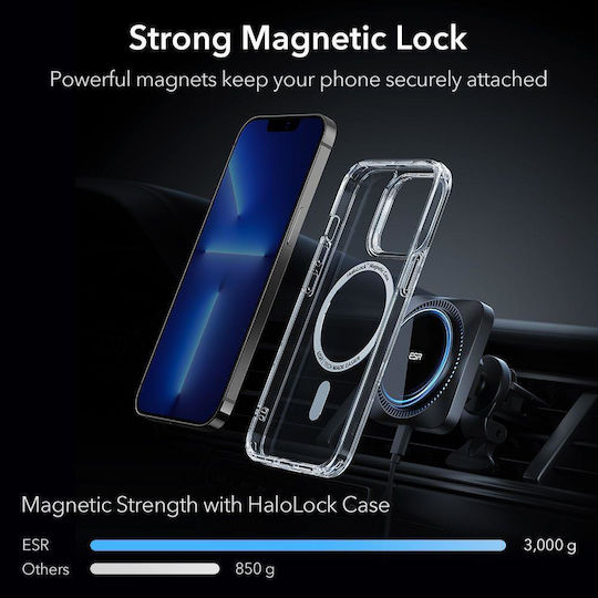 ESR Halolock Cryoboost Magsafe Auto Handyhalterung mit Magnet MagSafe Schwarz