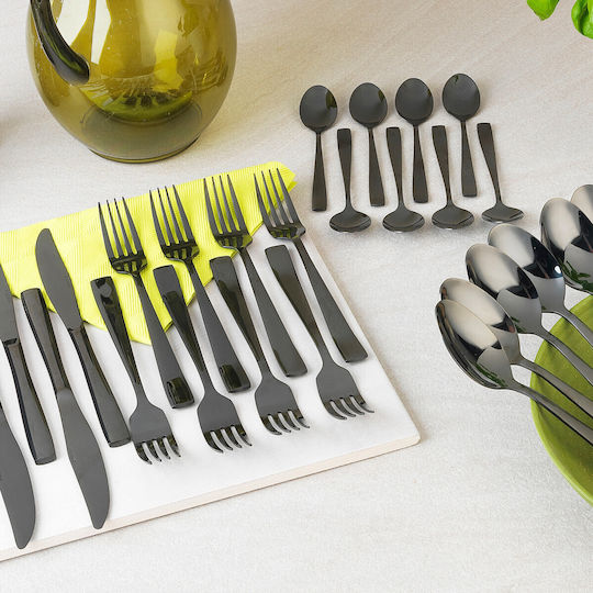 Salter Set de Tacâmuri Inoxidabil Negre 16buc