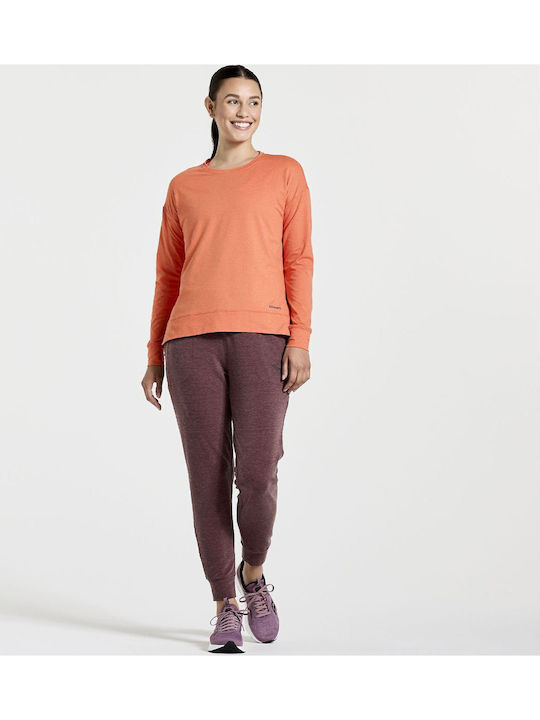 Sunday Layer Damen Langärmelige Bluse Orange Hoop