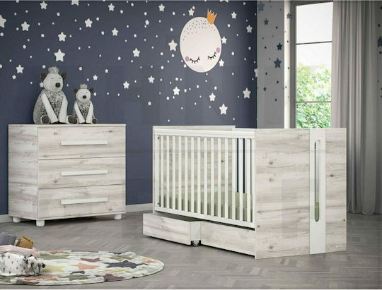 Casababy Nova Nursery Furniture Set with Bed & Nursery Drawer Beige / White