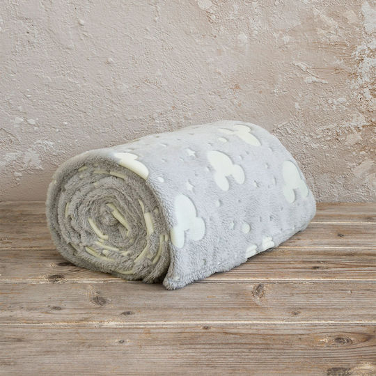 Kocoon Blanket Cot Chip Fleece Gray 110x140cm