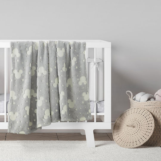 Kocoon Blanket Cot Chip Fleece Gray 110x140cm
