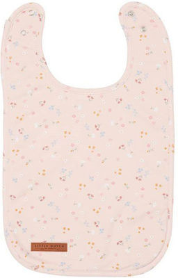 Little Dutch Σαλιάρα Υφασμάτινη με Κουμπί Little Flowers Pink