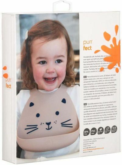 Make my Day Peter Pan Waterproof Bib Silicone with Button & Pocket Yellow for 6 m+