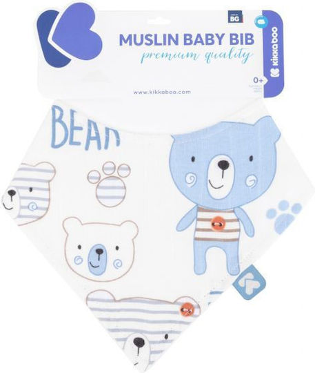 Kikka Boo Bear Bandana Stoff mit Taste Blau