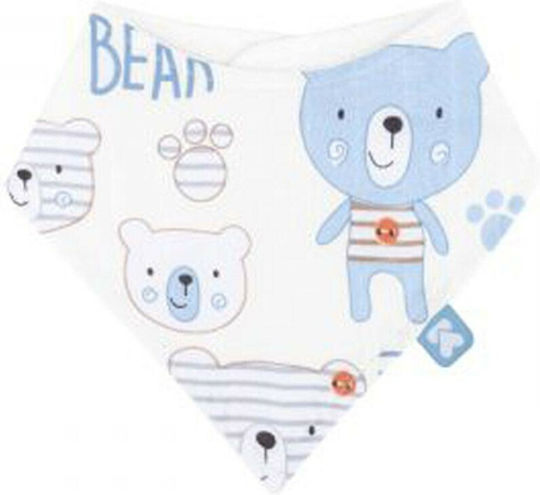 Kikka Boo Bear Bandana Stoff mit Taste Blau