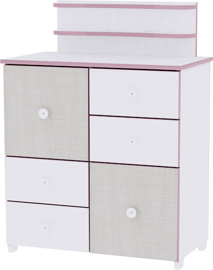 Baby Kommode mit 4 Schubladen White-String 83x71x96cm