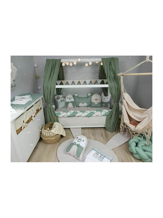 Baby Star Tiny Friends Πράσινο 105x145cm 7022Χ