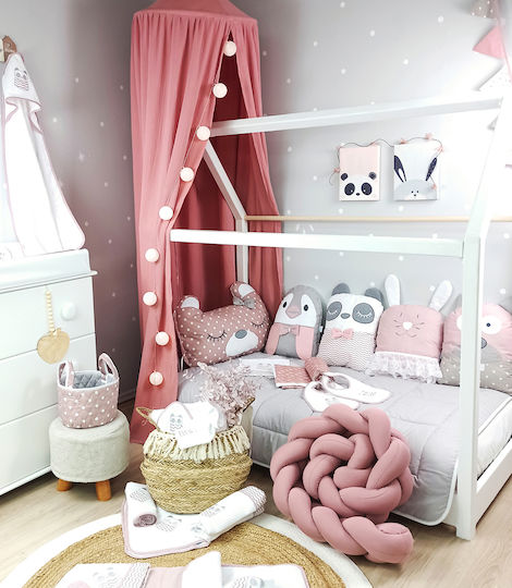 Baby Star Tiny Friends Ροζ 105x145cm 7022