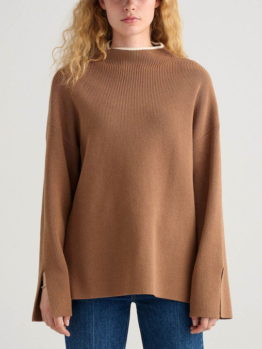 Gant Women's Long Sleeve Sweater Cotton Brown