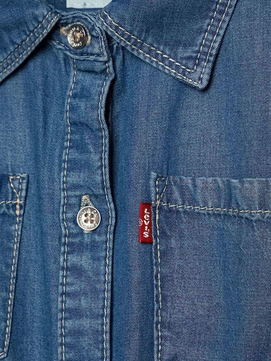 Rochie pentru Copii Mânecă lungă Denim Albastru