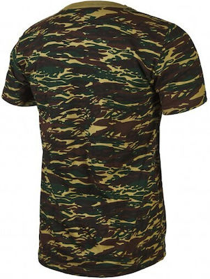 Woodland Short Sleeve T-shirt Military Army In Khaki Colour