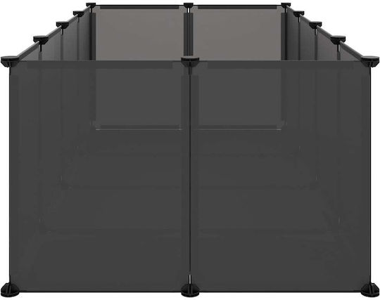 vidaXL Nagerkäfig Für Kleintiere Schwarz 144x74x46,5cm