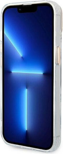 Guess Metal Outline Umschlag Rückseite Kunststoff Gold / Clear (iPhone 14)