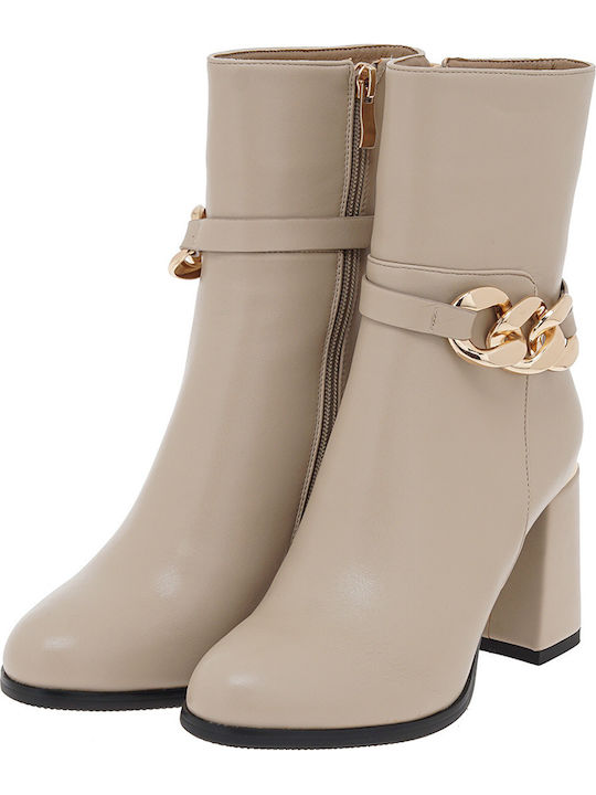 Stiefeletten Damen Beige