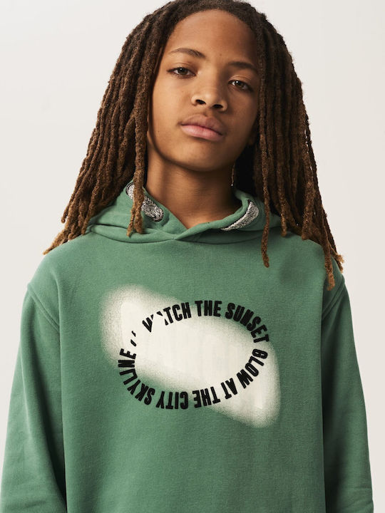 Kids Sweatshirt with Hood Green