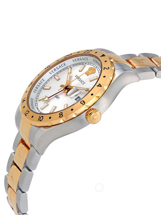 Versace Hellenyium Ρολόι Μπαταρίας με Μεταλλικό Μπρασελέ Versace Hellenyium Ρολόι Μπαταρίας με Μεταλλικό Μπρασελέ