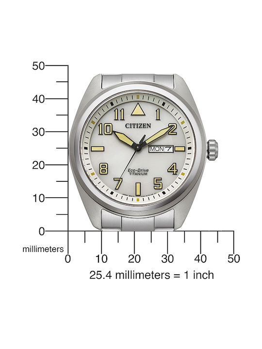 Citizen Eco-Drive Super Titanium Watch Eco - Drive with Silver Metal Bracelet