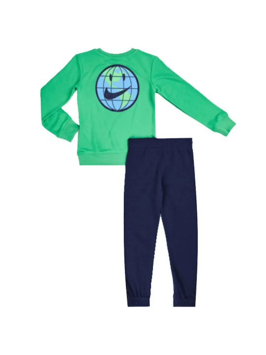 Nike Copilăresc Set de pantaloni de trening Verde 2buc