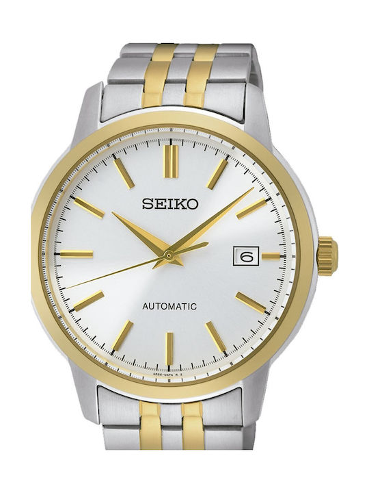 Seiko Ανδρικό Ρολόι Αυτόματο με Μεταλλικό Μπρασελέ