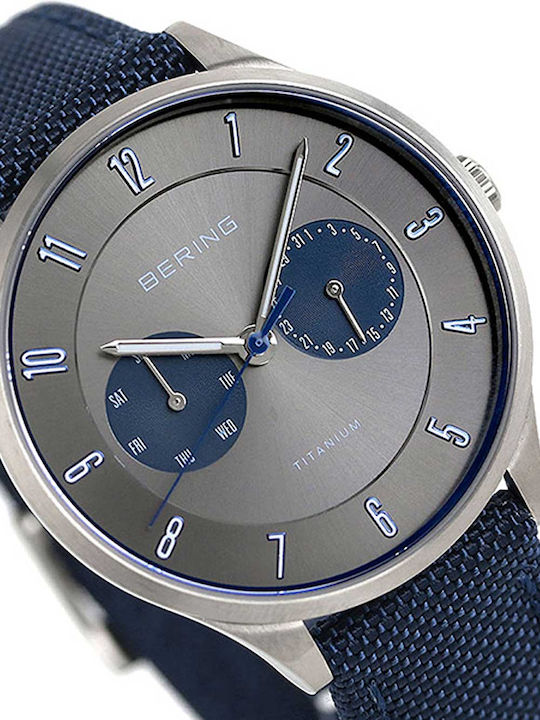 Bering Time Titanium Ρολόι Μπαταρίας με Υφασμάτινο Λουράκι Bering Time Titanium Ρολόι Μπαταρίας με Υφασμάτινο Λουράκι