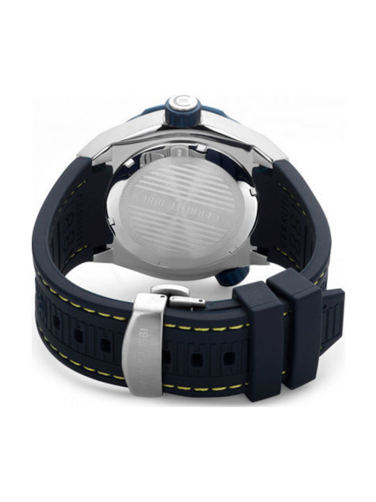 Ruscello Men's Watch 44mm Battery with Blue Rubber Strap