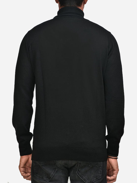 Ellemme Men's Long Sleeve Sweater Turtleneck Black