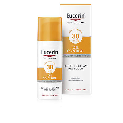 Eucerin Oil Control Sun Gel Cream & Dry Trouch Sonnenschutzmittel Gel Für das Gesicht SPF30 50ml