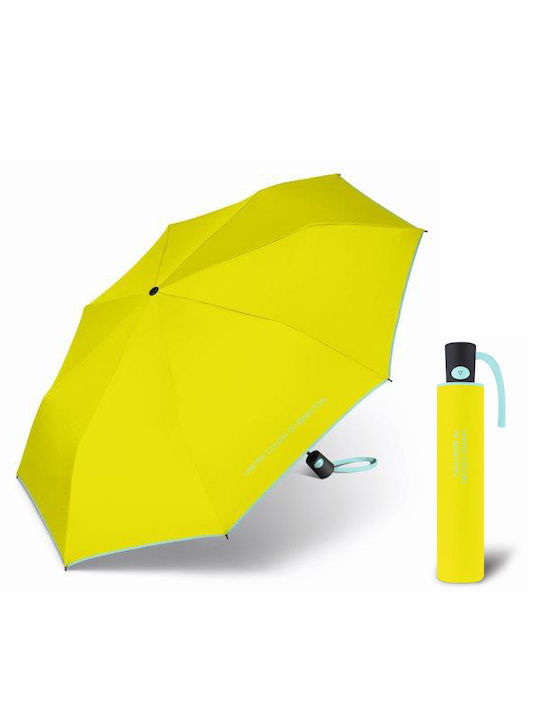 Benetton 56649 Regenschirm Kompakt Gelb