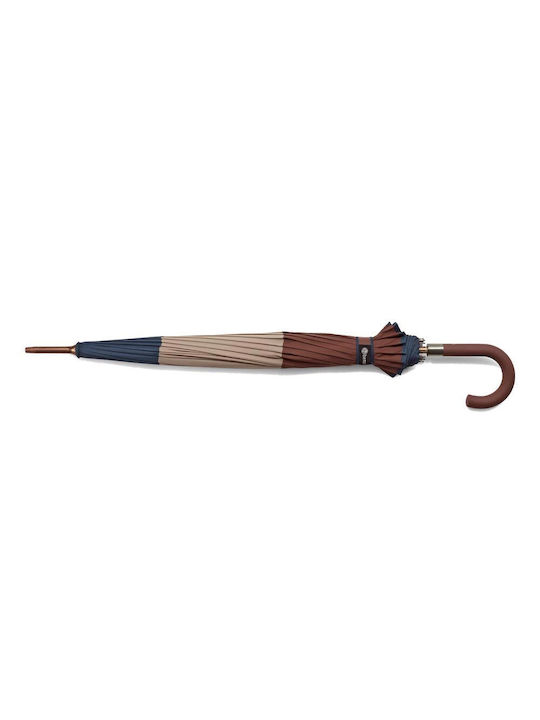 Benzi Automatic Umbrella with Walking Stick Brown