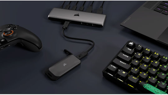 Corsair EX100U USB 3.2 / USB-C Extern SSD 1.0TB 2.5" Negru