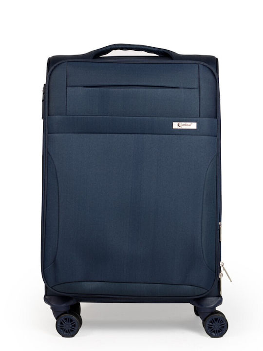 Cardinal 70111 Valiză Mare De Călătorie Din Material Textil Albastră Cu 4 Roți Înălțime 70 Cm
