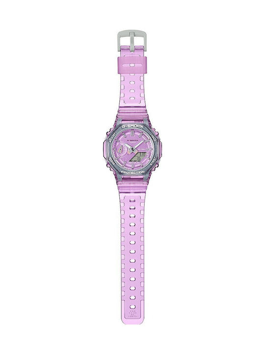 Casio G-Shock Digital/Analog Women's Watch with Purple Rubber Strap