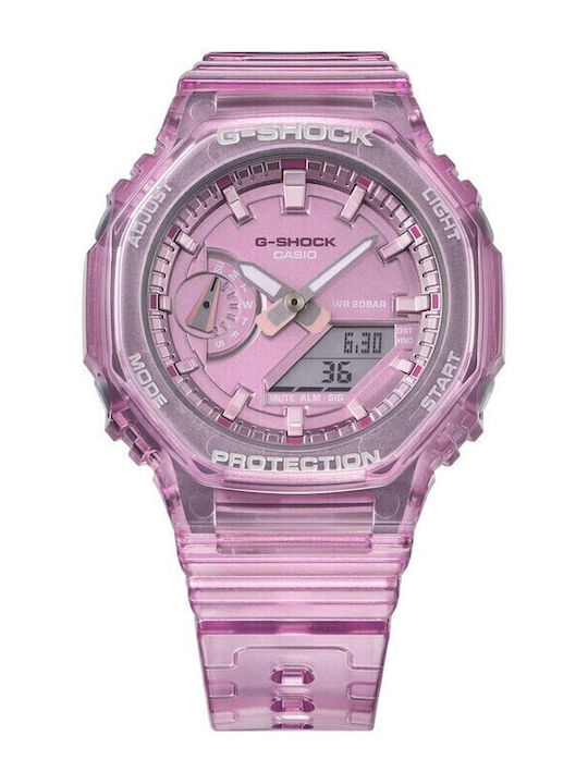 Casio G-Shock Digital/Analog Women's Watch with Purple Rubber Strap