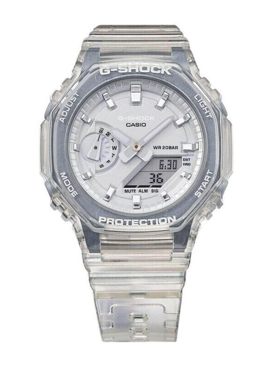 Casio G-Shock Digital/Analog Women's Watch with Transparent Rubber Strap