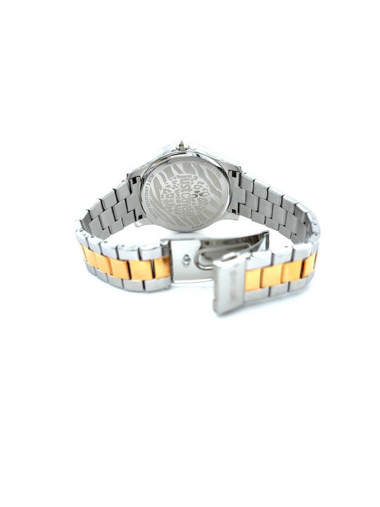 Just Cavalli Just Linear Uhr mit Silber Metallarmband