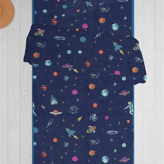 Dimcol Σετ Μονά Space 189 Blue 160x240cm
