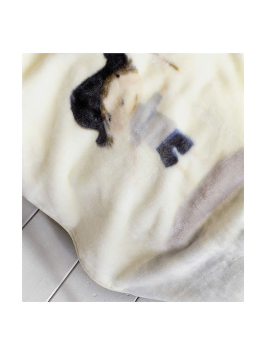 Nima Velvet Blanket Yo-Ho-Ho Ecru 160x220cm