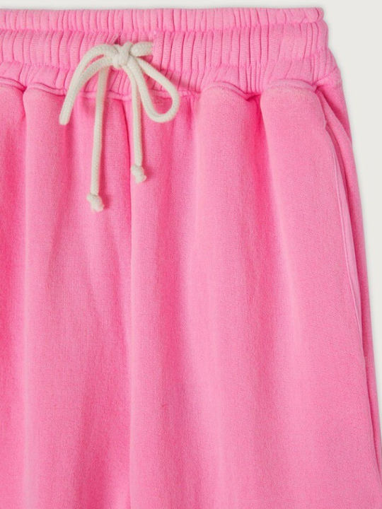 American Vintage Ψηλόμεσο Παντελόνι Γυναικείας Φόρμας με Λάστιχο Rose Fluo Vintage