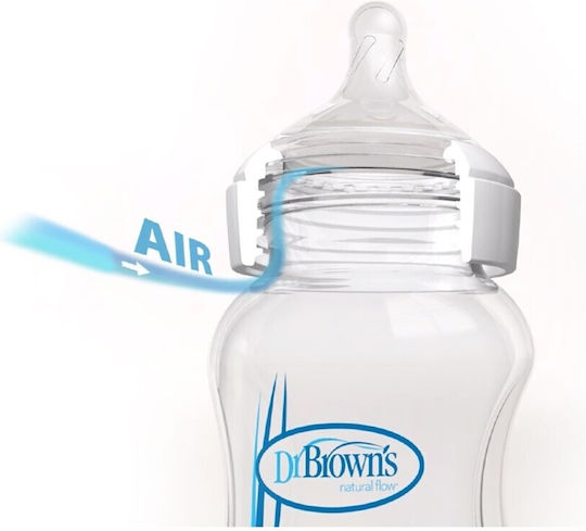 Dr. Brown's Plastic Baby Bottle Options Anti-Colic with Silicone Nipple for 0+, 0+ m, months Trees 270ml