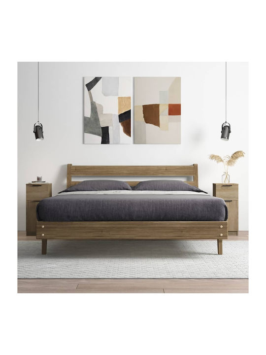 Wooden Bedside Tables 2pcs 30x30x70cm
