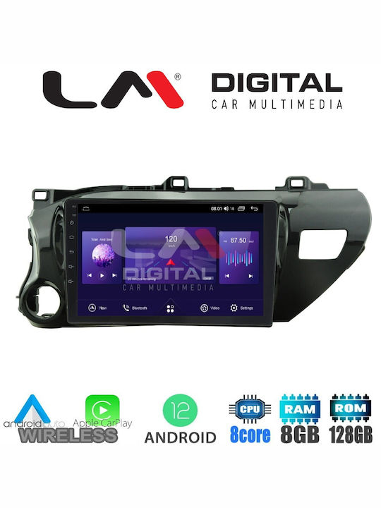 LM Digital Ηχοσύστημα Αυτοκινήτου για Toyota Hilux Skoda Pick up 2017 (Bluetooth/USB/AUX/WiFi/GPS/Apple-Carplay/Android-Auto) με Οθόνη Αφής 9"