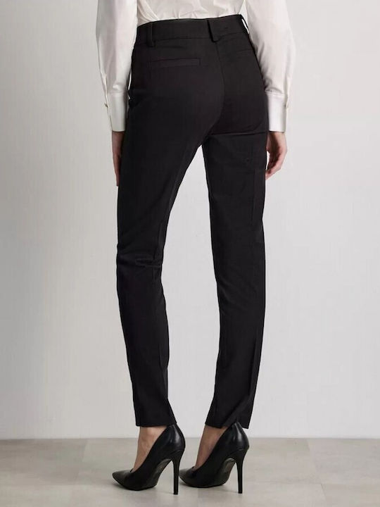 Forel Γυναικείο Υφασμάτινο Παντελόνι σε Slim Εφαρμογή Μαύρο