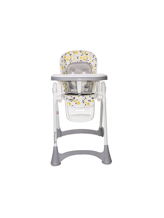 Lorelli Campanella Foldable Highchair with Metal Frame & Leatherette Seat Capri Lemons