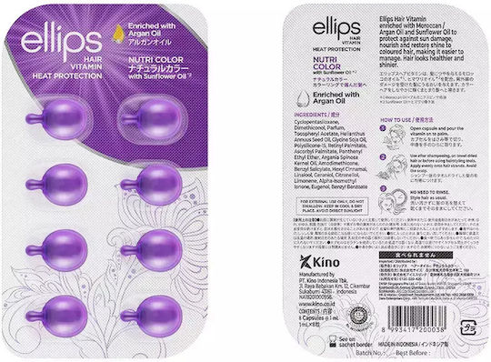 Ellips Purple Nutri Colour Color Enhancing Hair Ampoules 6x1ml