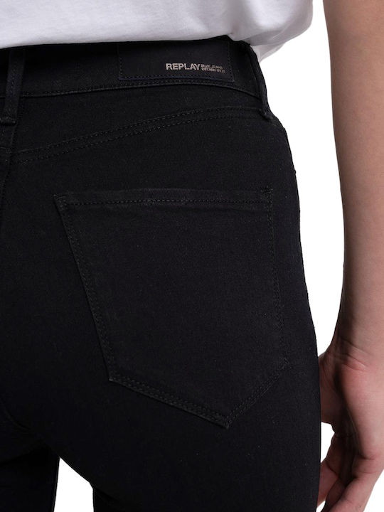 Ψηλόμεσο Γυναικείο Jean Παντελόνι σε Slim Εφαρμογή Μαύρο