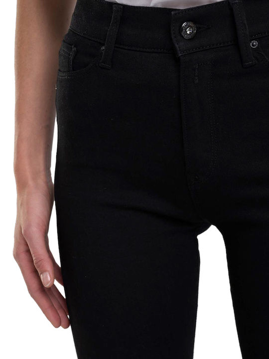 Ψηλόμεσο Γυναικείο Jean Παντελόνι σε Slim Εφαρμογή Μαύρο